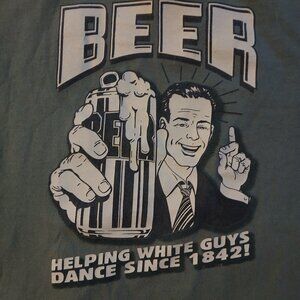 Changes Vintage Men's Short Sleeve Graphic Beer Tee  SZ L GUC